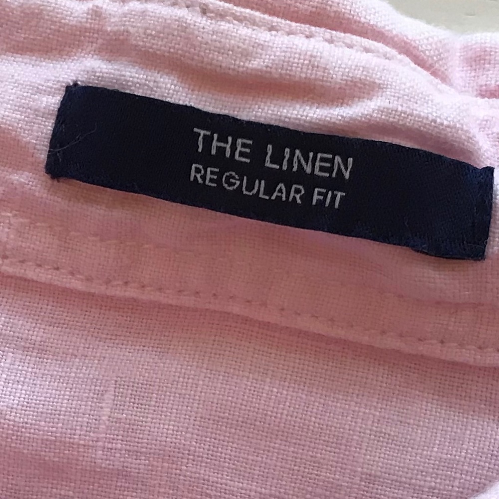 RESORTWEAR🔥 GANT PINK 100% LINEN BUTTON DOWN - Picture 11 of 16